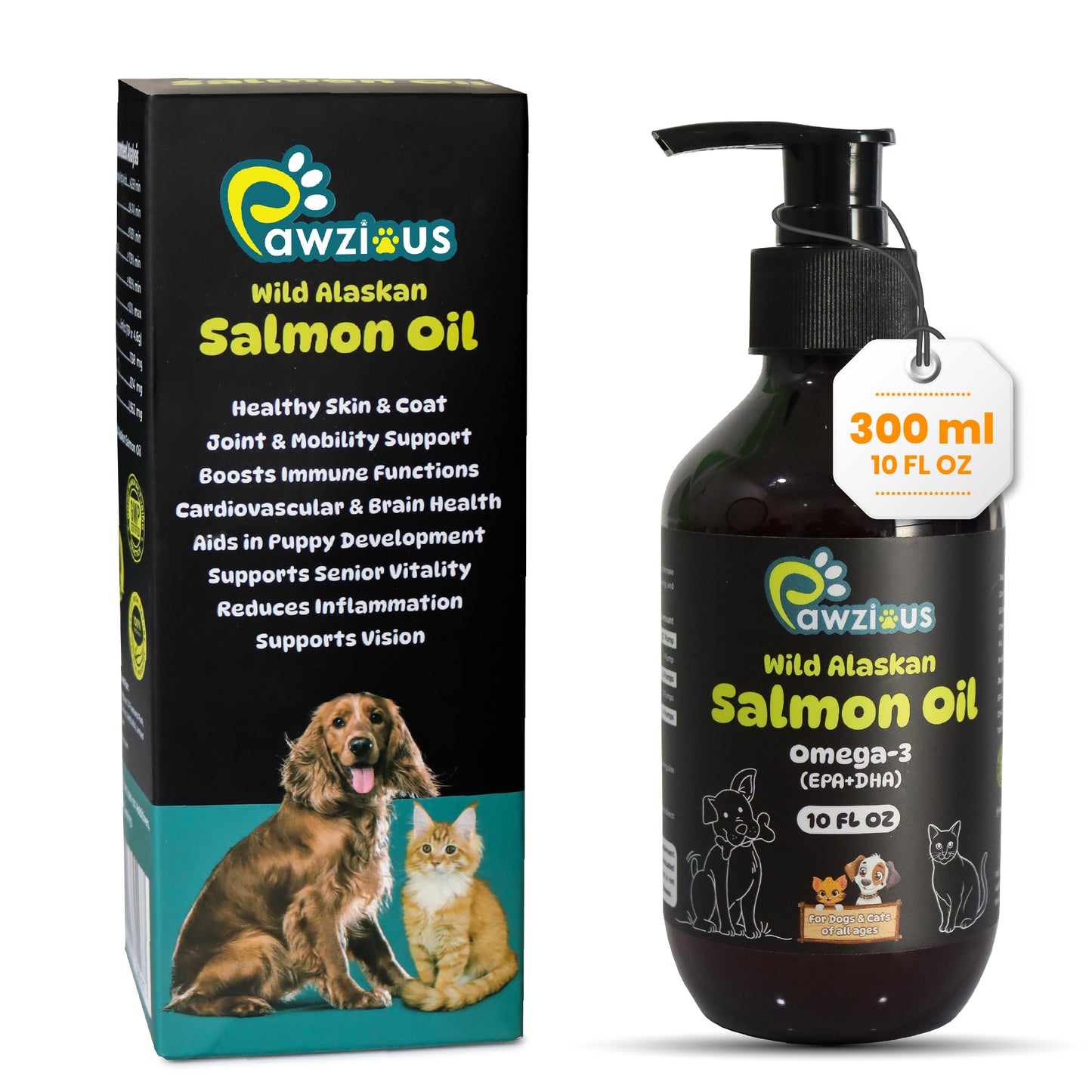 Wild Alaskan Salmon Oil for Dogs & Cats, (500ml)
